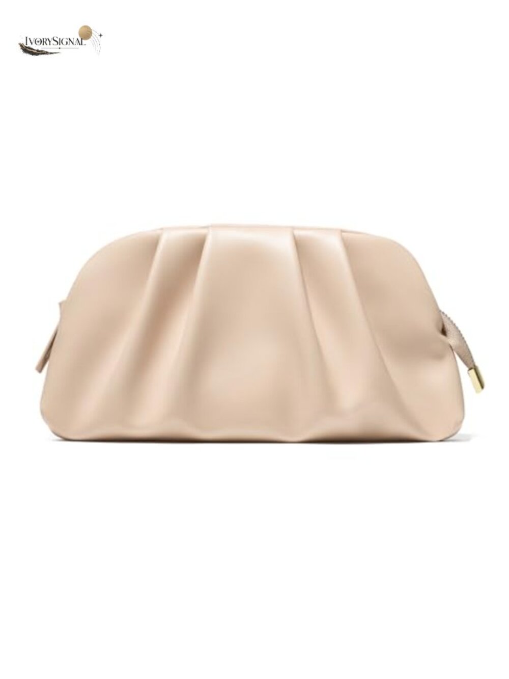 Faux Leather Pleated Clutch Evening Crossbody Bag for Women